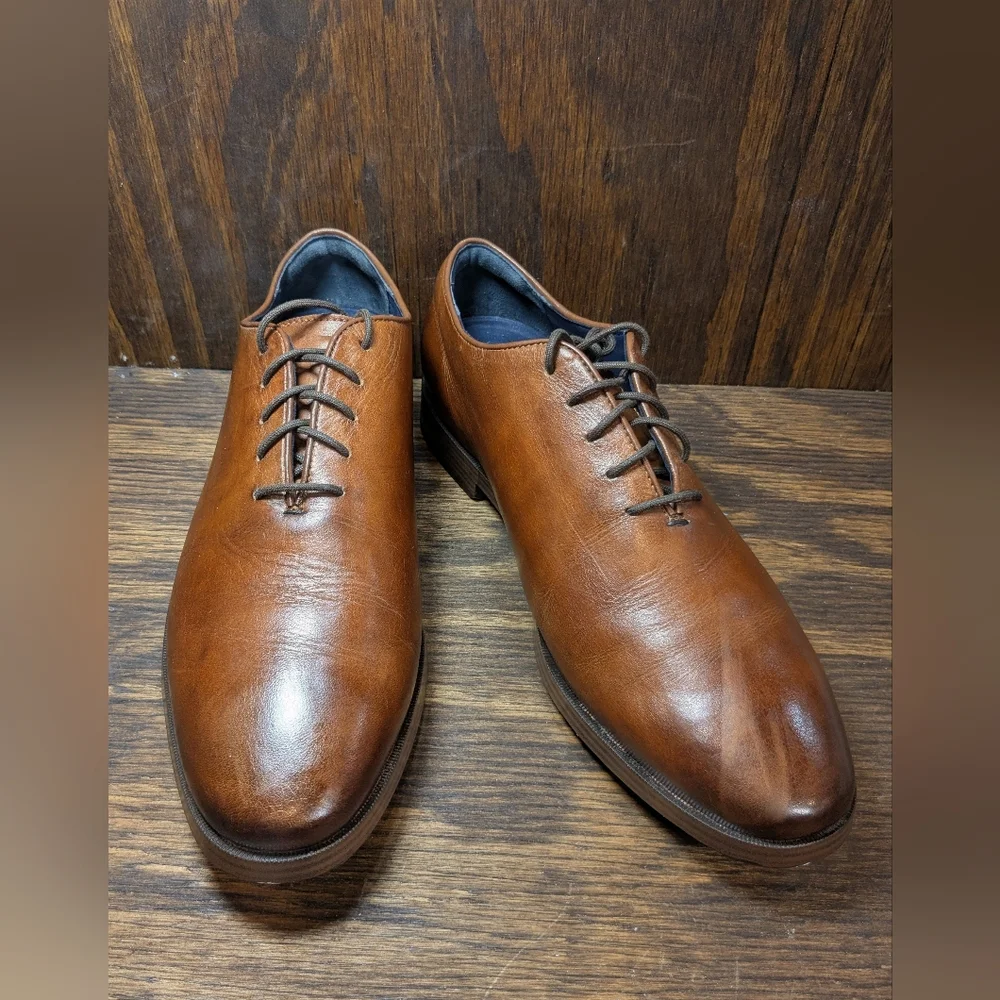 Cole Haan Jefferson Grand.OS Wholecut Shoes Men's 10 Brown Leather Oxford Shoes‎